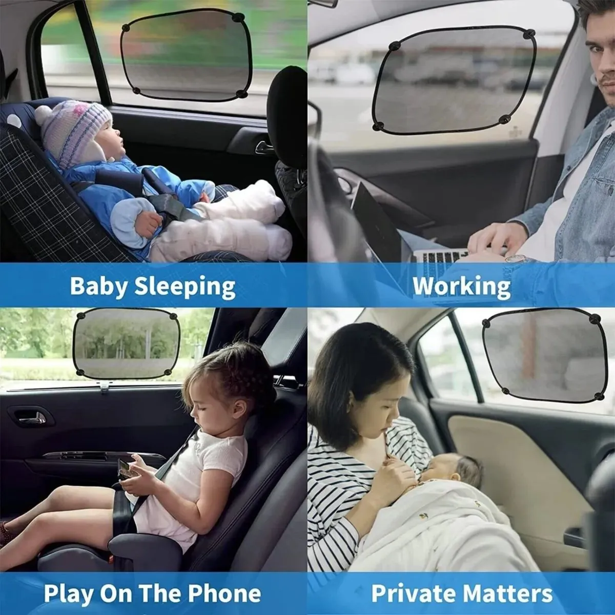 Car Sun Blinds for Kids UV Protection Shades - Image 1