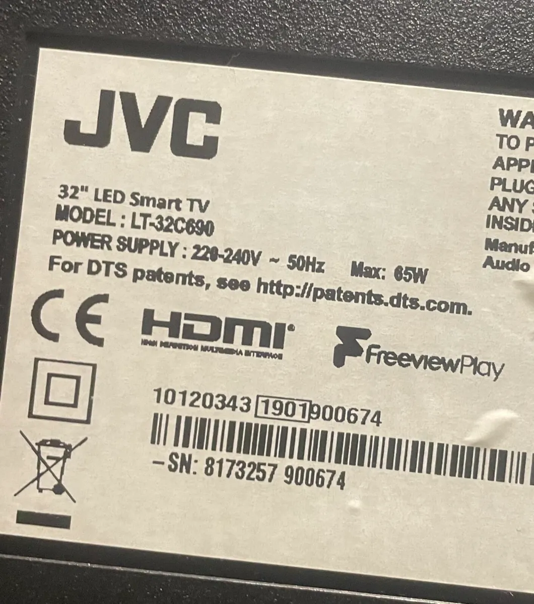 32” JVC SMART TV - Image 2