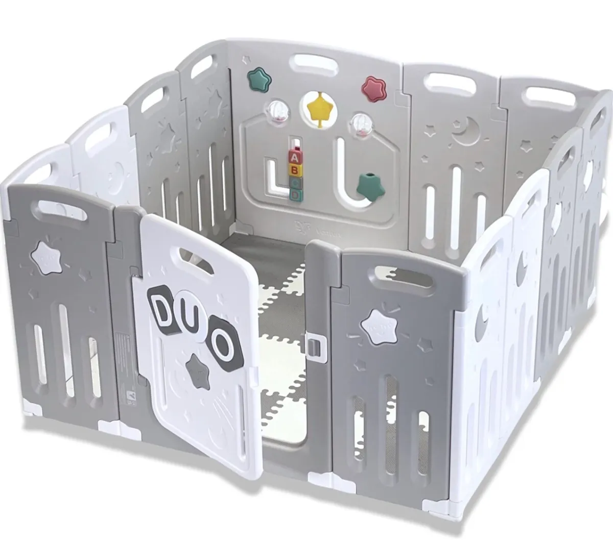 Venture All Star Duo Playpen Grey with Play Mats