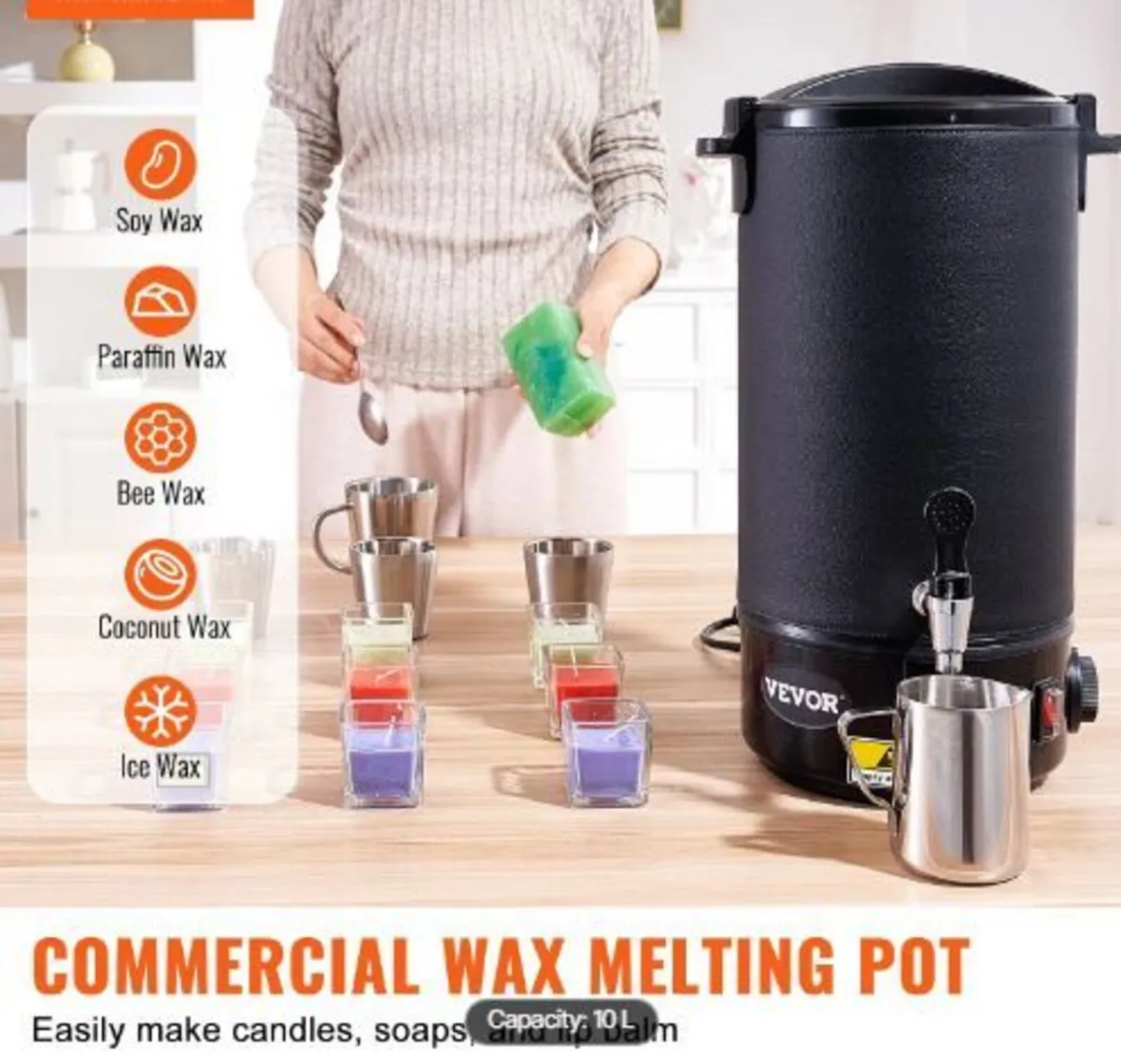 Wax Melter for Candle Making 10Liter - Image 3