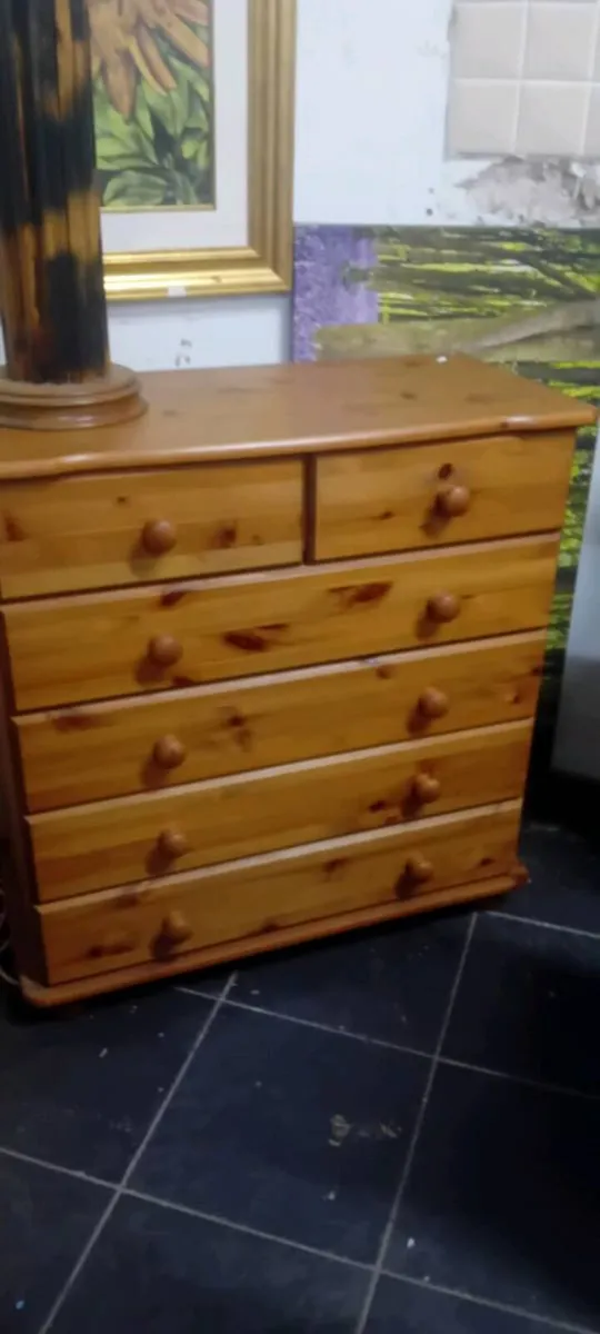 Solid Pine Chest Of Drawers