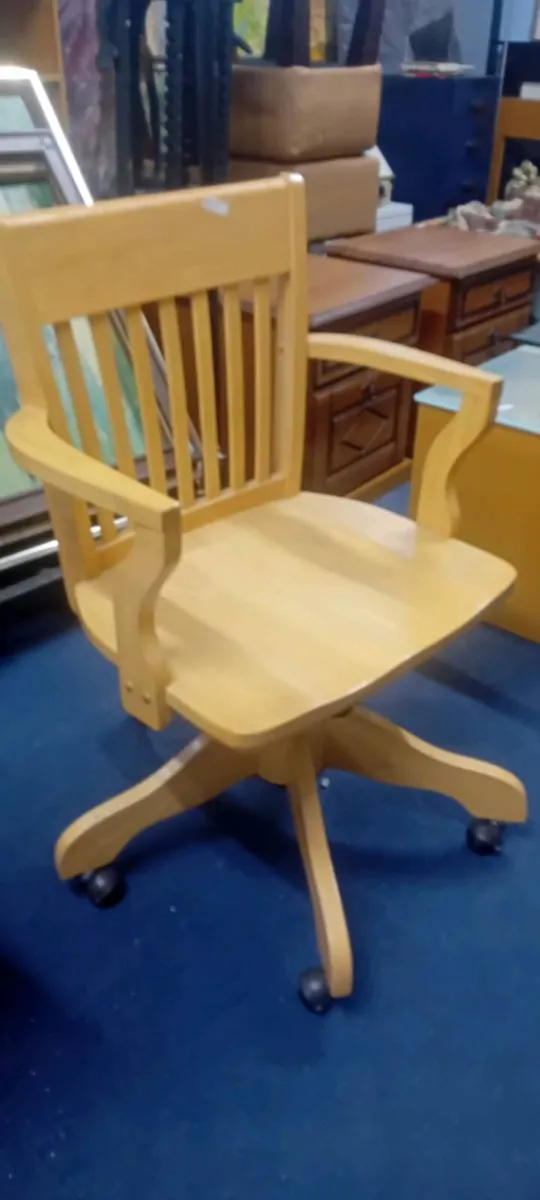 Modern Solid Beech Adjustable Office Chair - Image 1