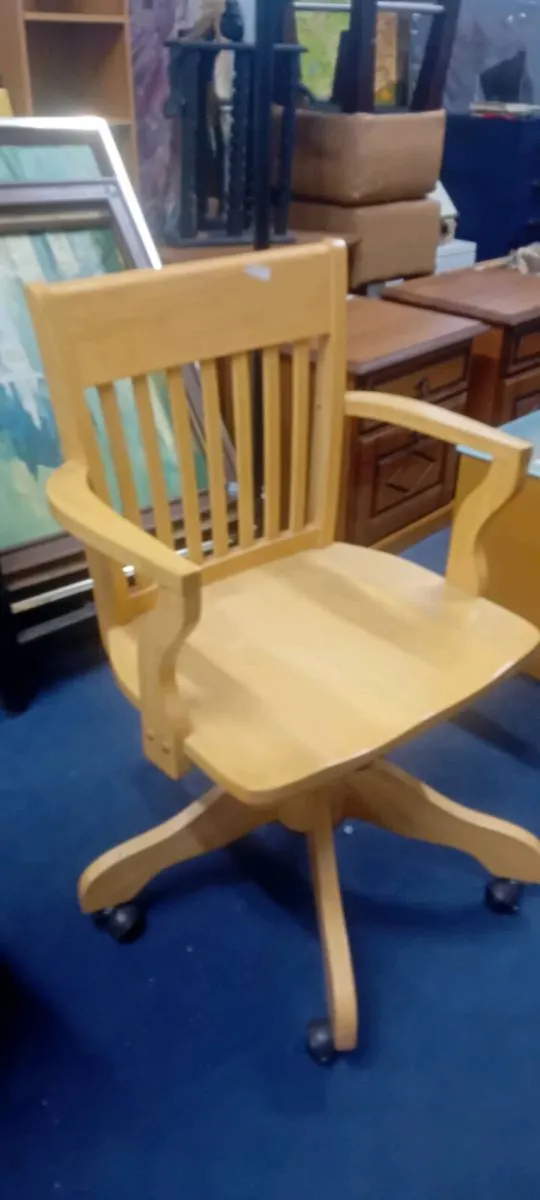 Modern Solid Beech Adjustable Office Chair - Image 2