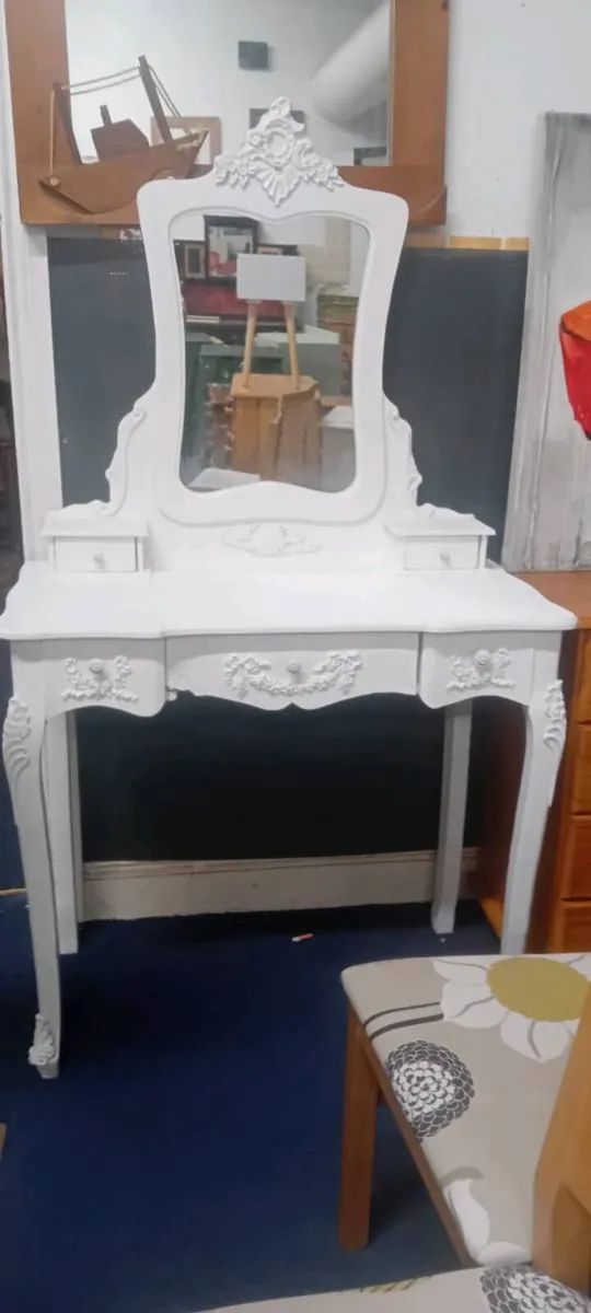 Lovely Decorative Mirror Back Back Dressing Table