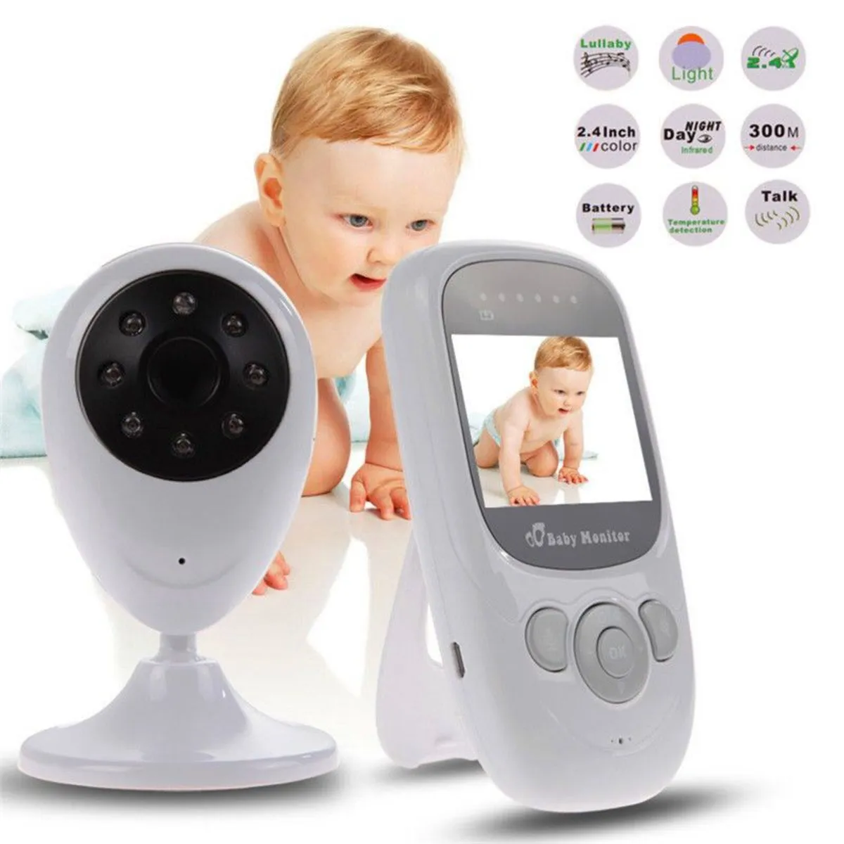 2.4" LCD Screen Wireless Video Baby Monitor Camera - Image 1