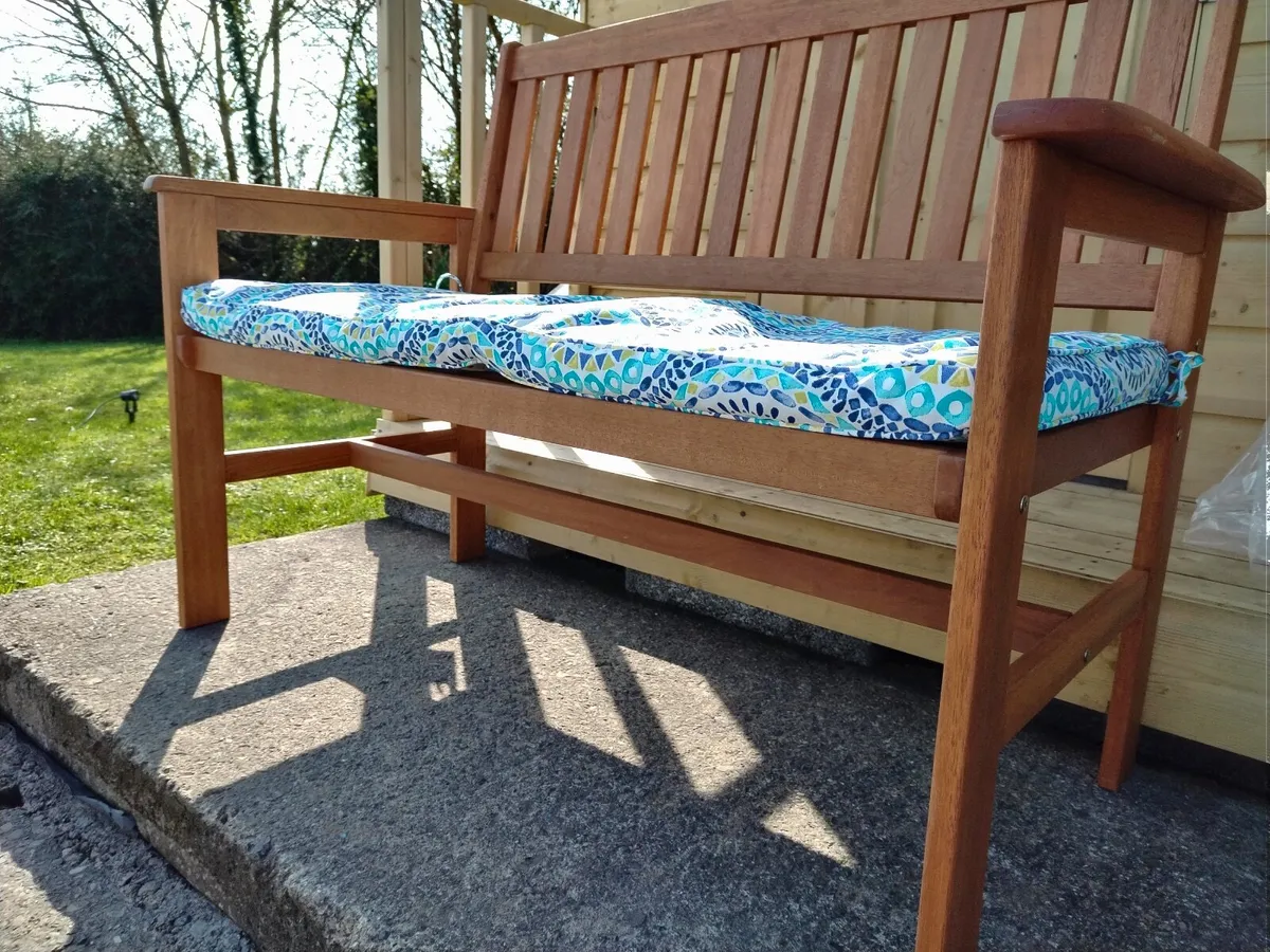 Garden 2 Seater Bench and Cushion €120 - Image 3