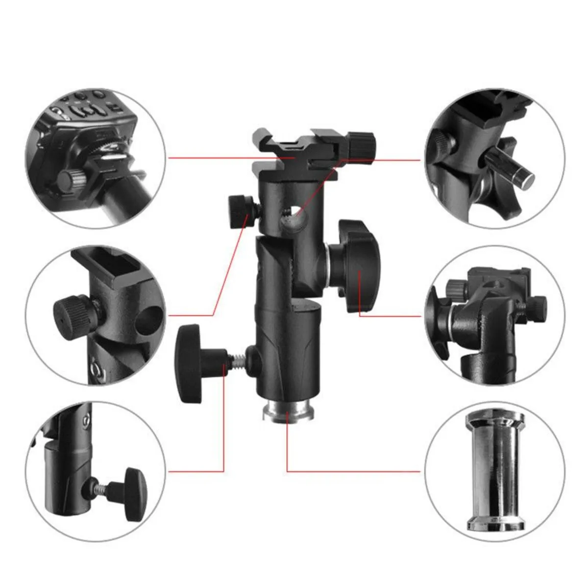 Hot Shoe Umbrella Holder Bracket Flash Light Stand - Image 4