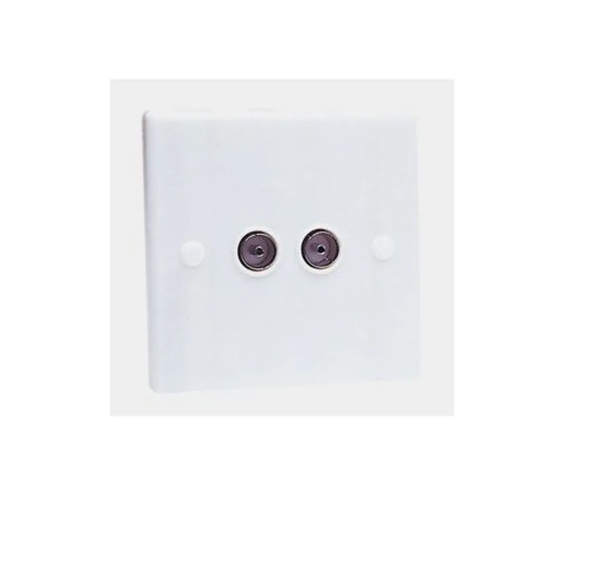 Flush Mount Twin Coaxial Aerial Socket Tv Part - Image 1