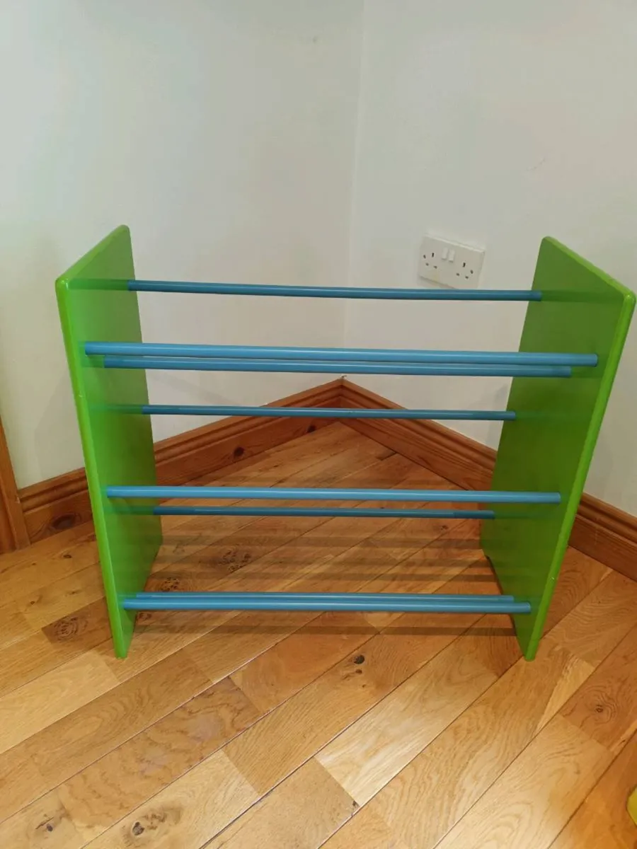 Colourful wooden storage rack - Image 3