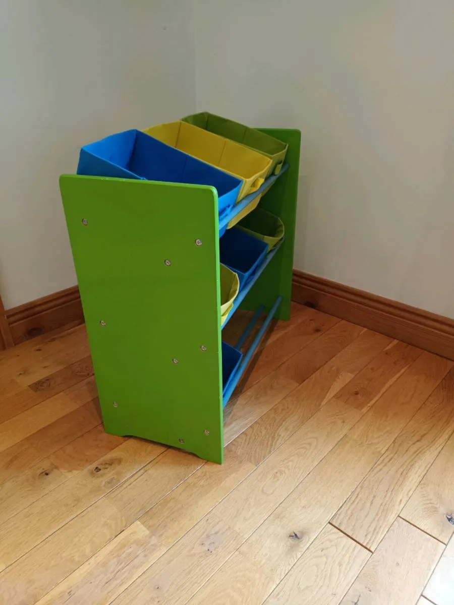 Colourful wooden storage rack - Image 4