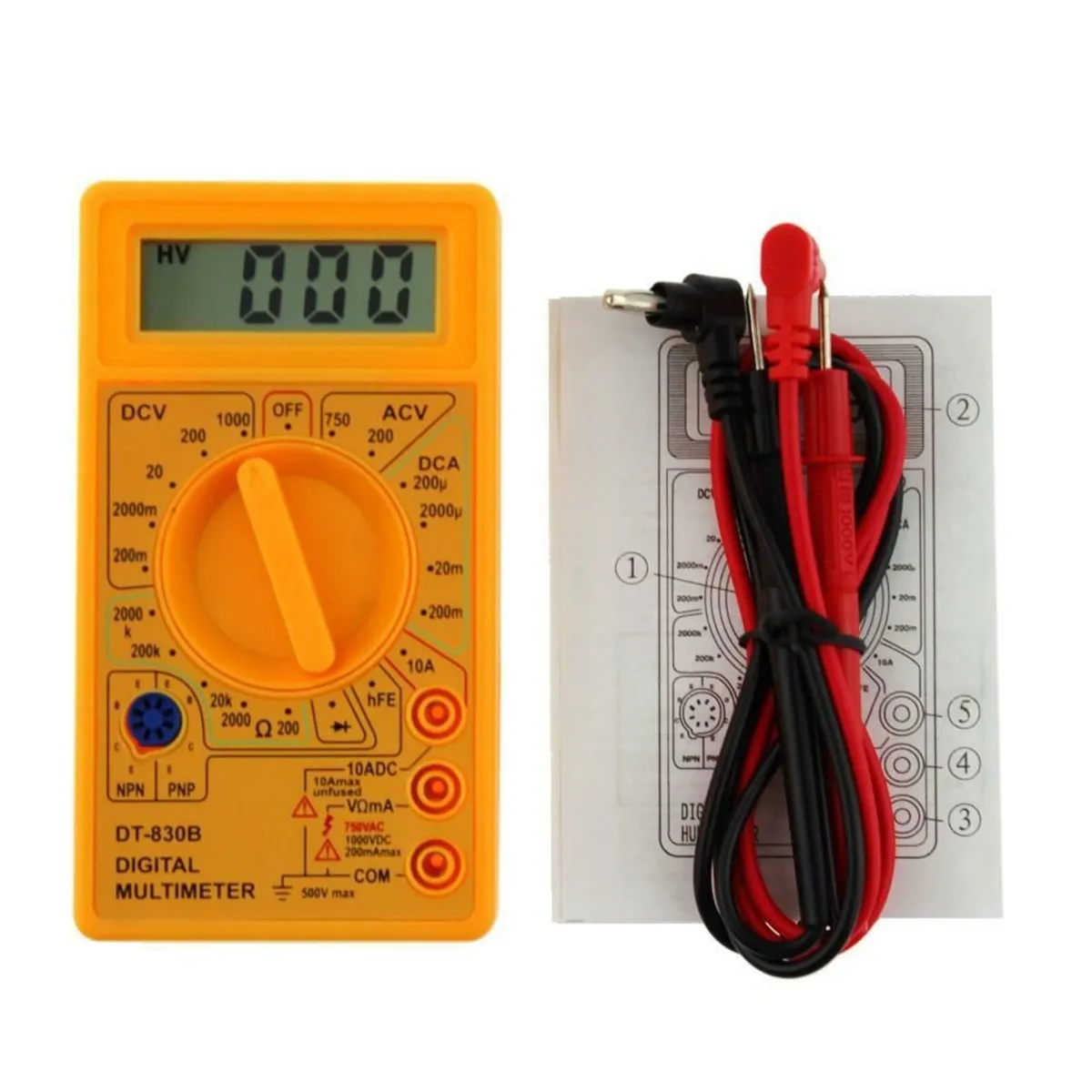 NEW DT-830B LCD Display Digital Multimeter Meter - Image 2