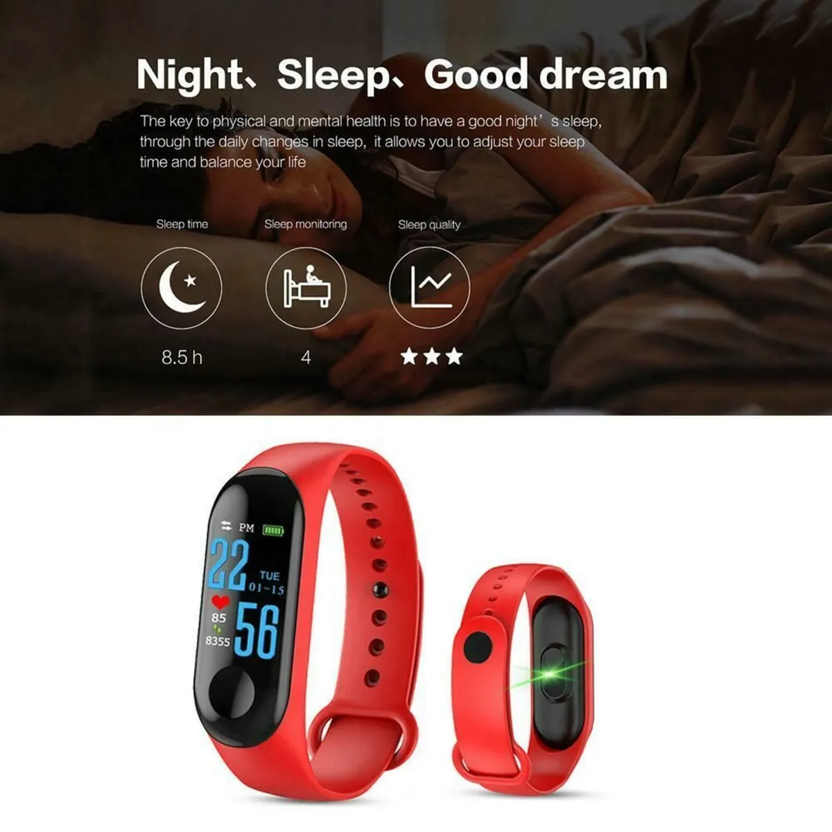 Blood Pressure Heart Rate Monitor Smart Watch - Image 1