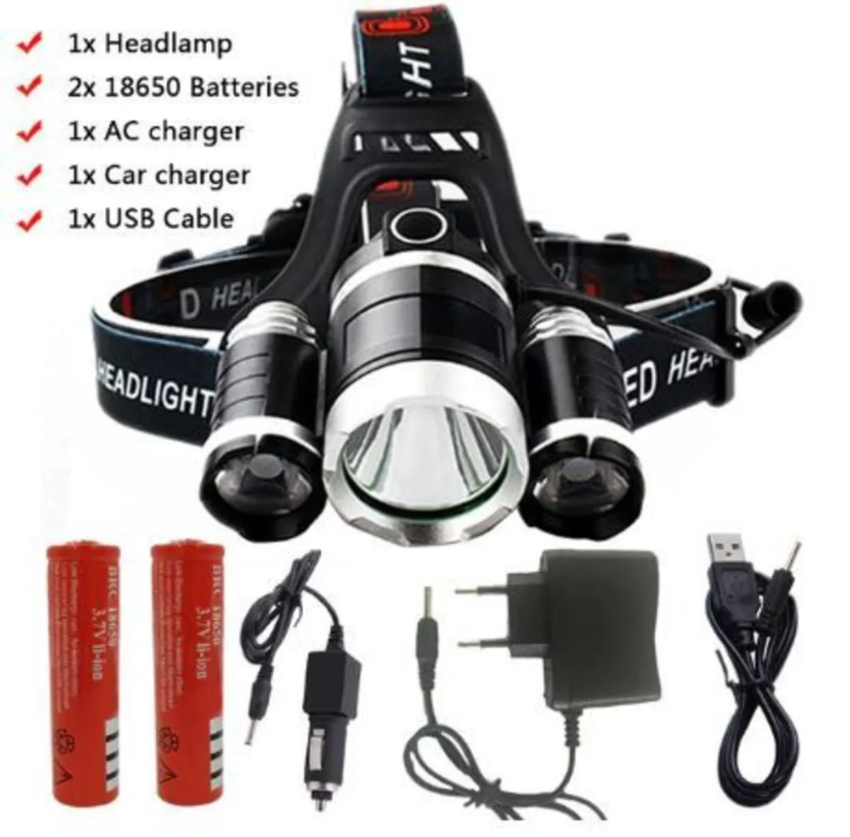 New  XM-L T6 LED Headlamp Outdoor Lights Torch - Image 1