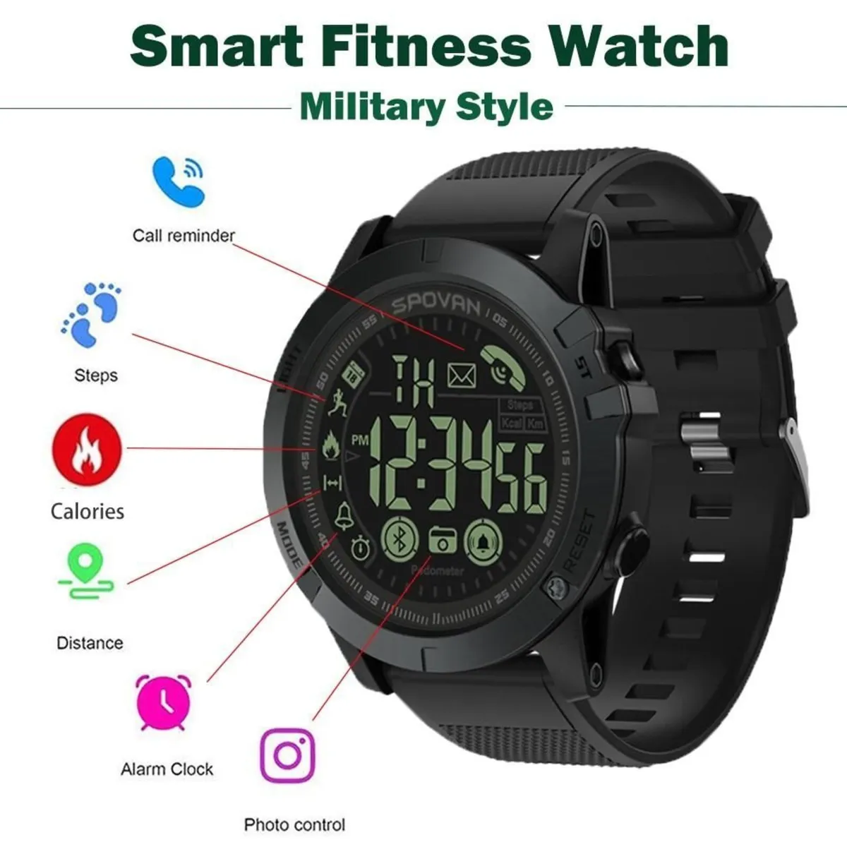 Zeblaze VIBE 3 Sport Military Style Smart Watch - Image 2