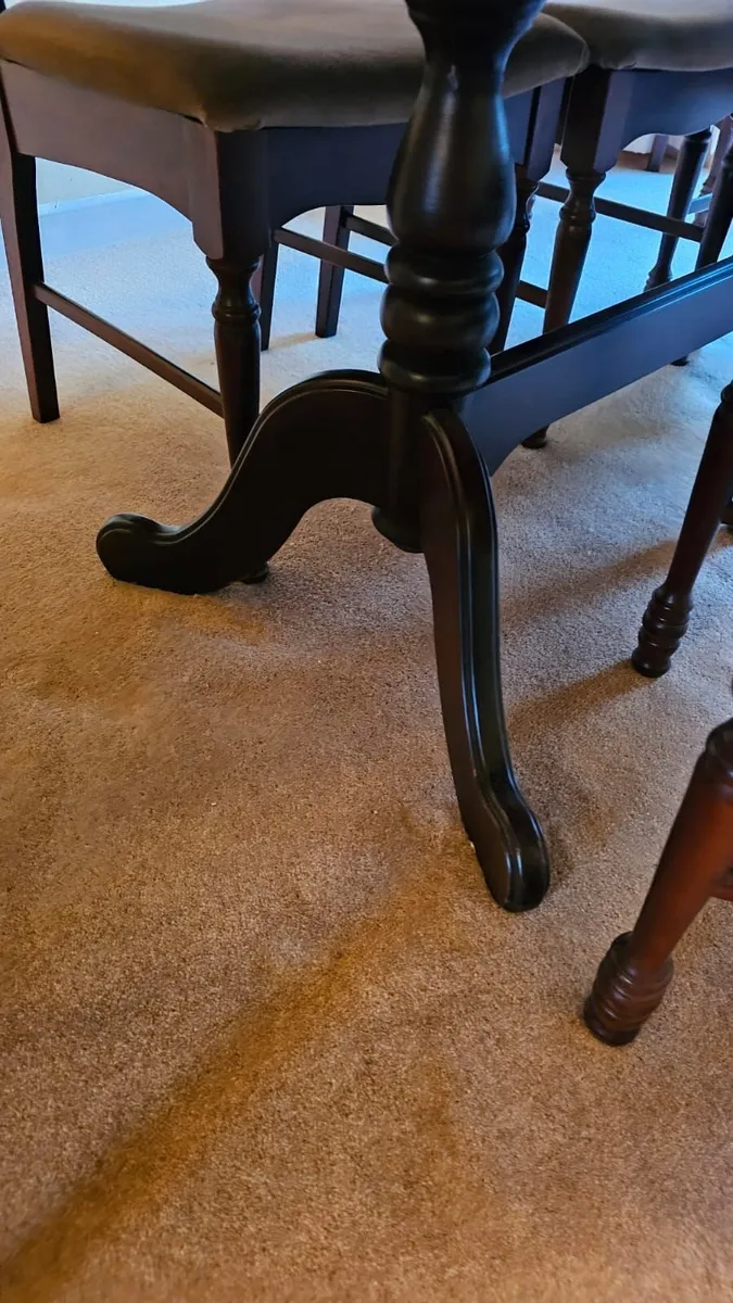 mahogany table and chairs - Image 2