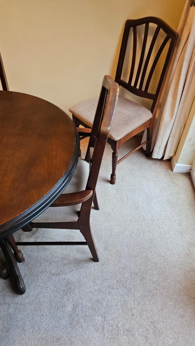 mahogany table and chairs - Image 3