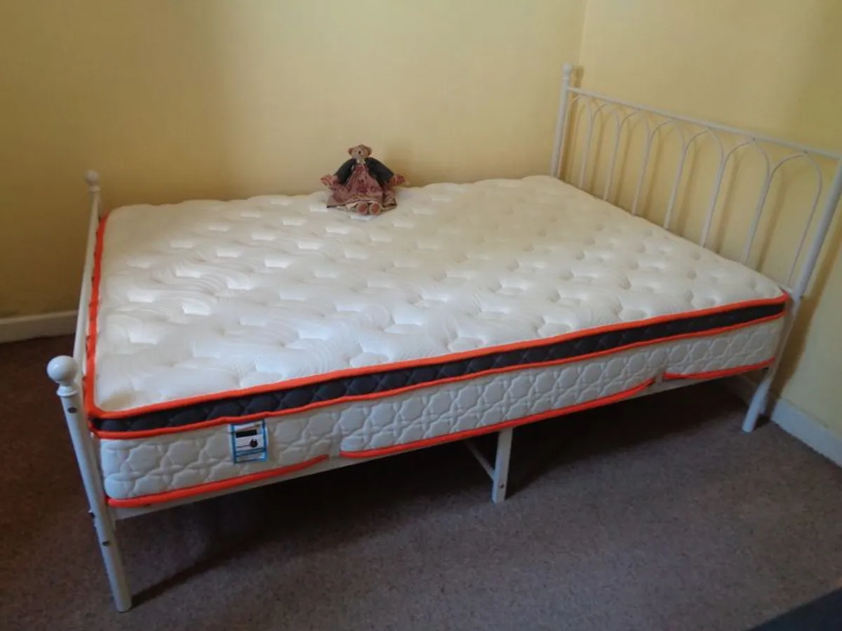 Double Bed and Mattress - Image 1