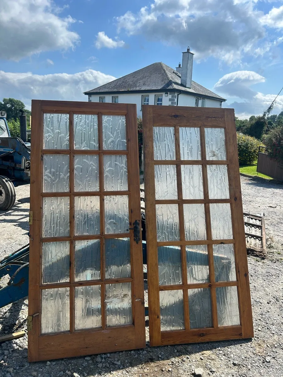 Double glass doors for sale - Image 1