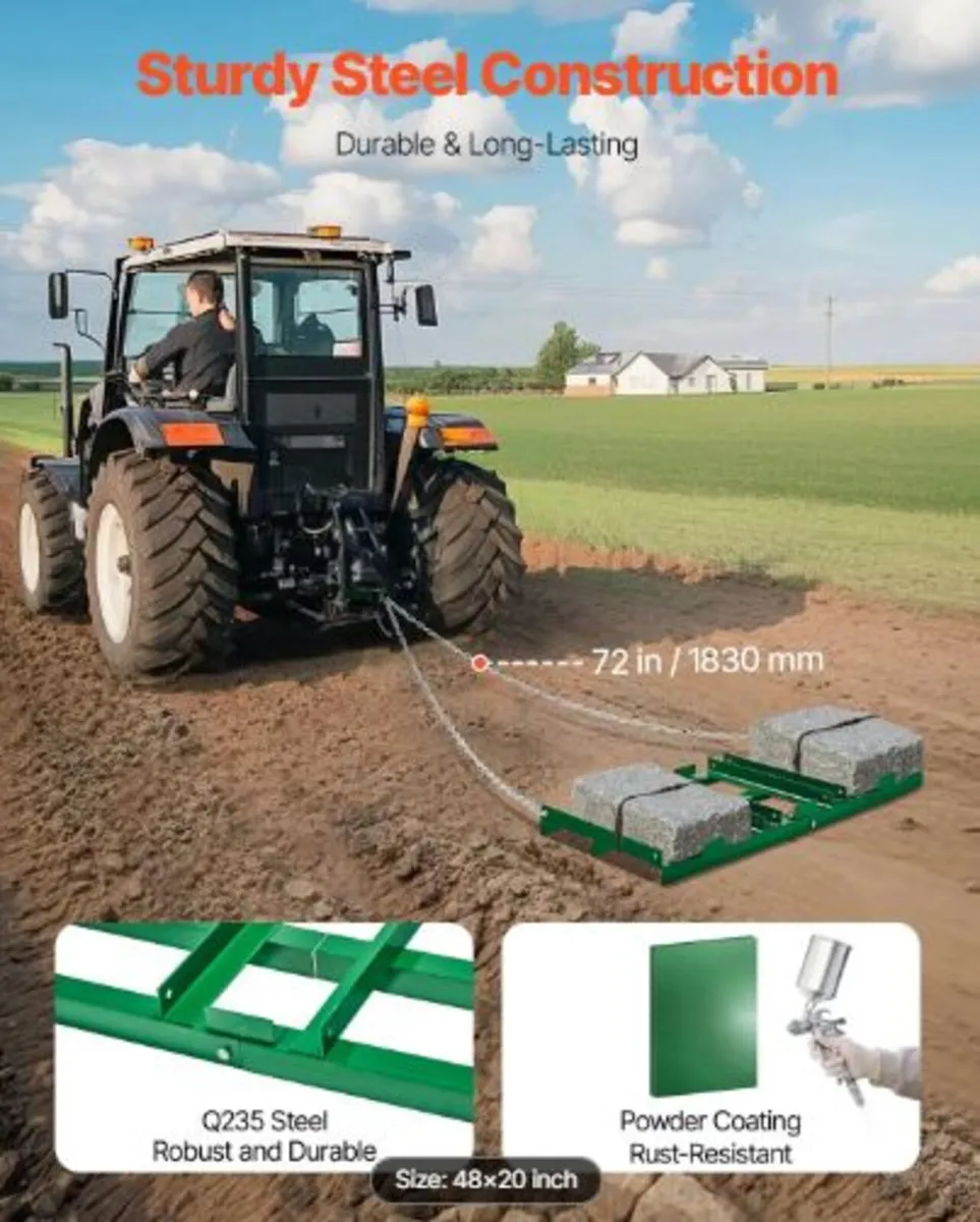 Drag Harrow,4ft Heavy Duty Tow Behind Drag Harrow - Image 2