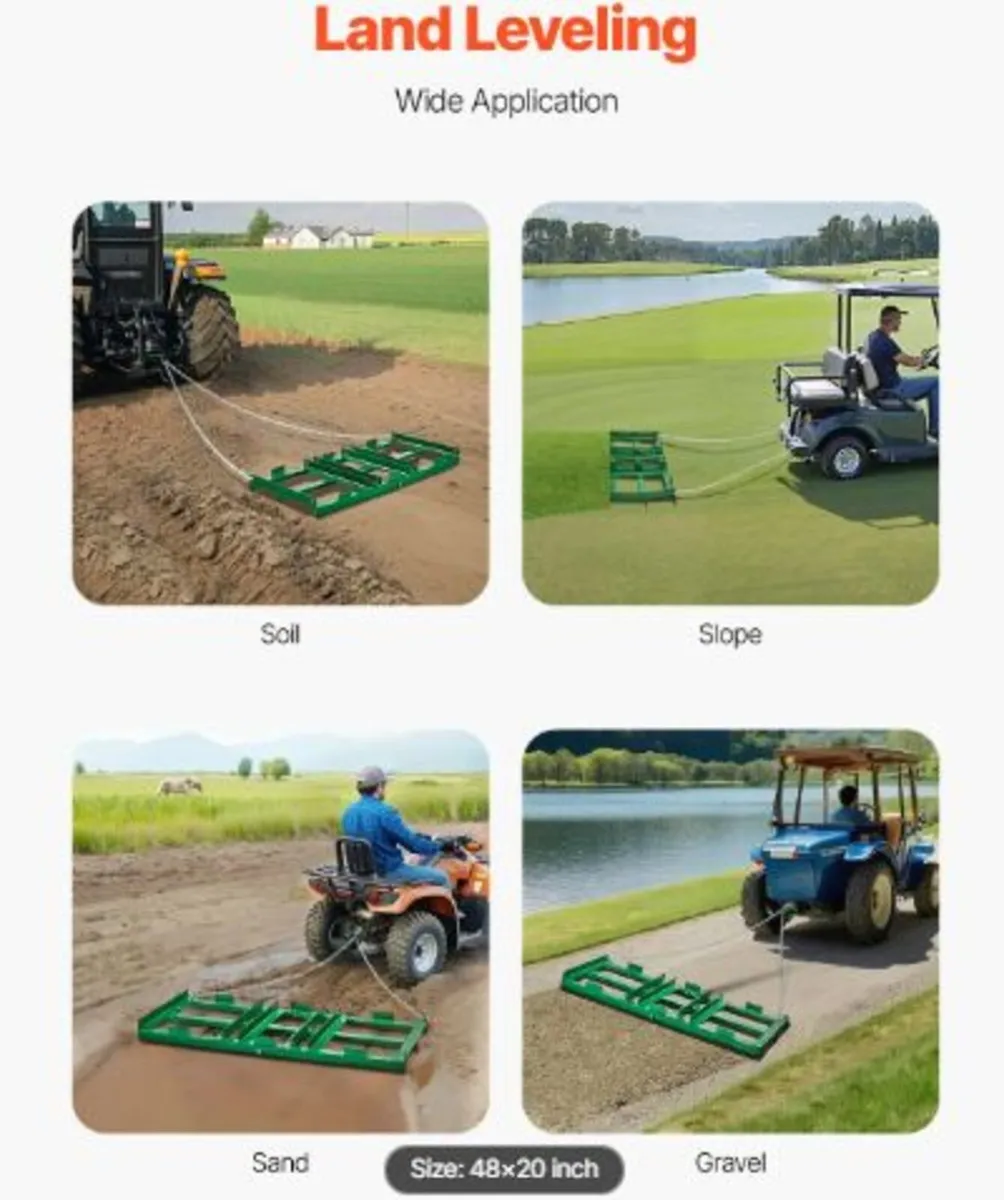 Drag Harrow,4ft Heavy Duty Tow Behind Drag Harrow - Image 4