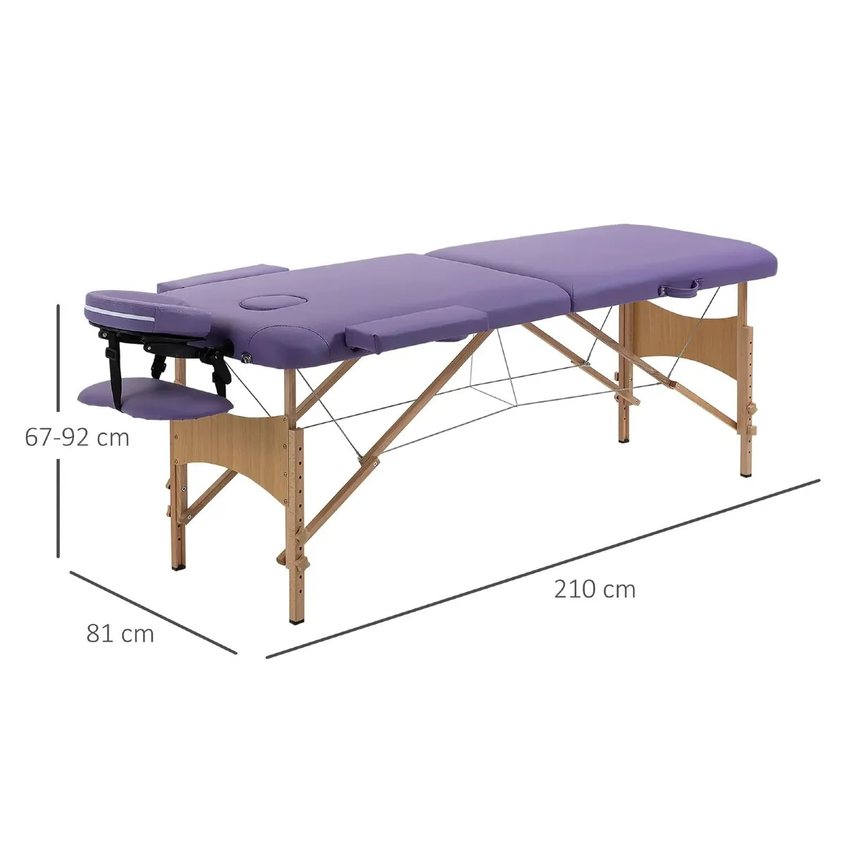 Portable 2 Section Massage Table Bed Folding Light - Image 2