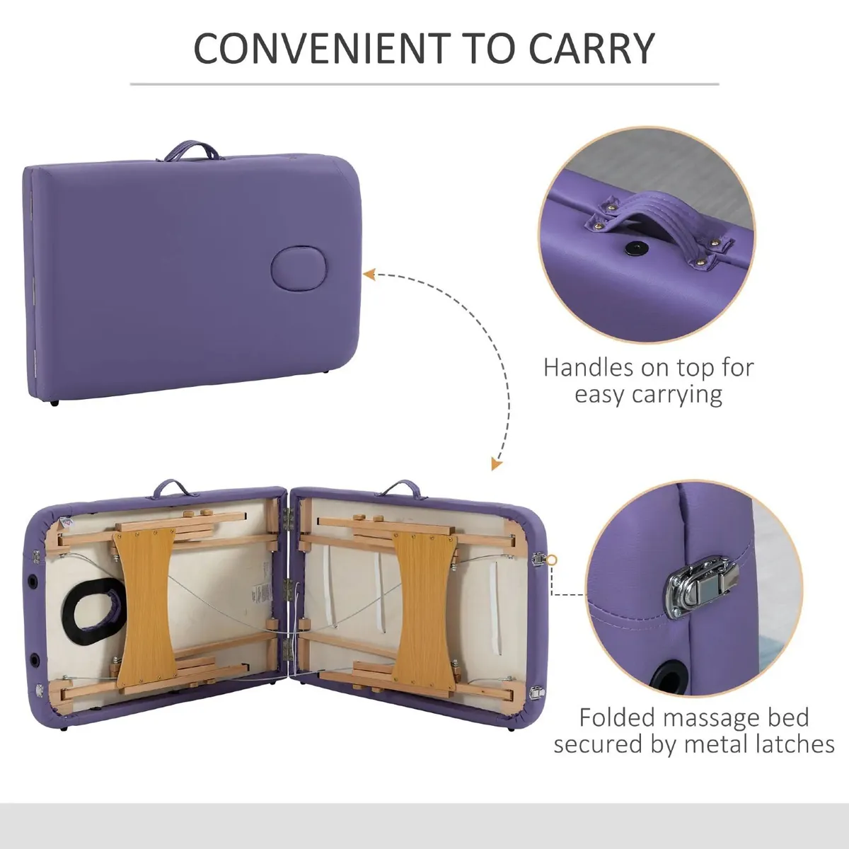 Portable 2 Section Massage Table Bed Folding Light - Image 3