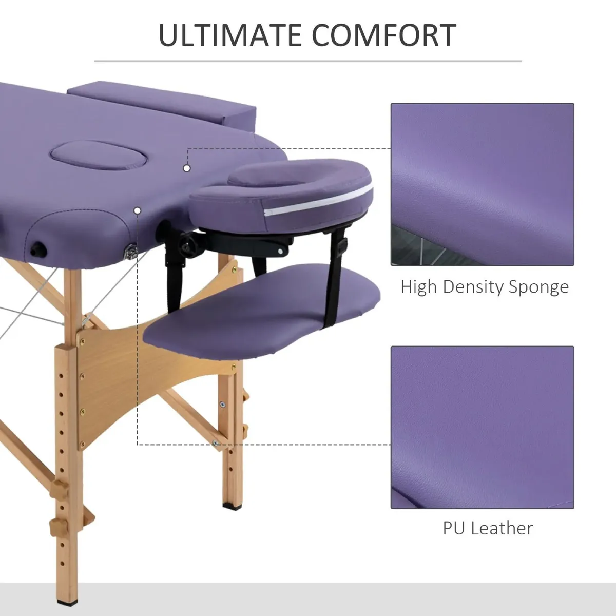 Portable 2 Section Massage Table Bed Folding Light - Image 4
