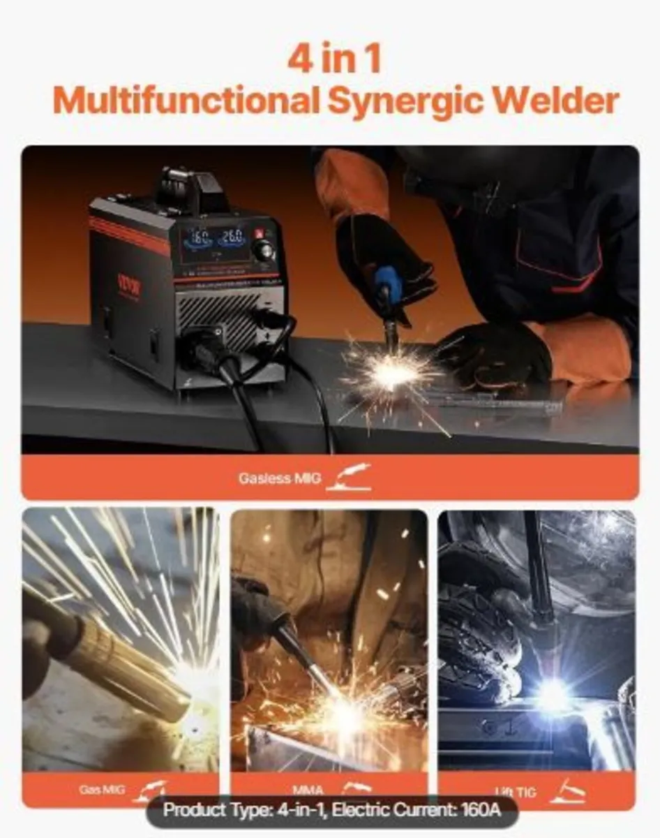MIG Welder, 160A Synergic Mig Welding Machine - Image 4