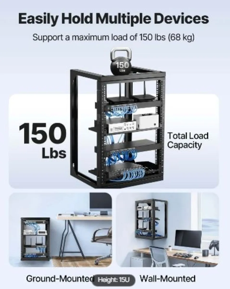 15U Wall Mount Server Rack - Image 3