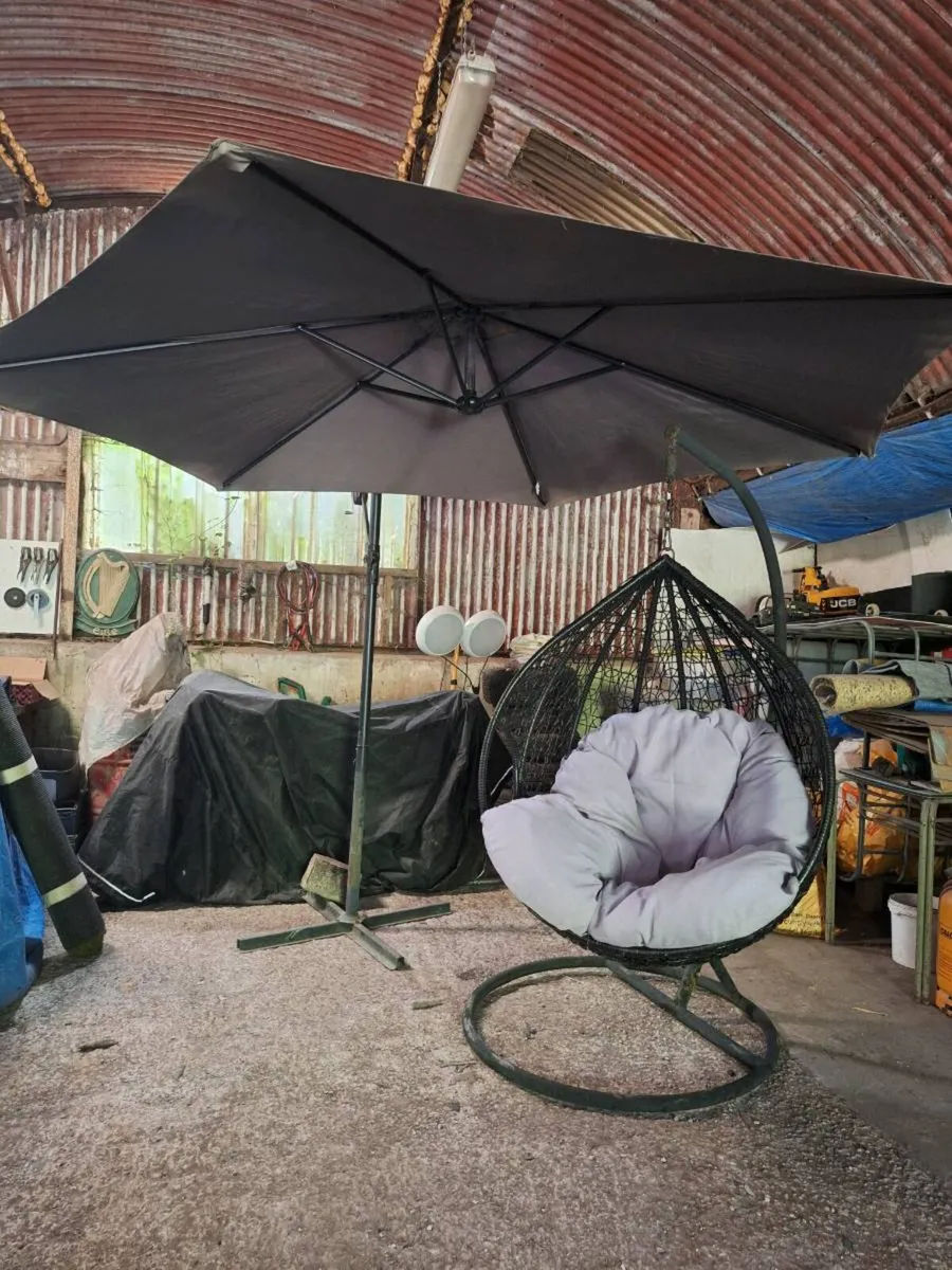 Parasol and chair