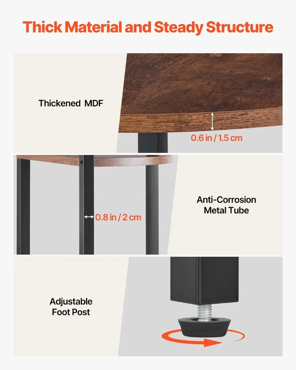 6 Tier Corner Shelf with LED Light Metal Frame Woo - Image 4
