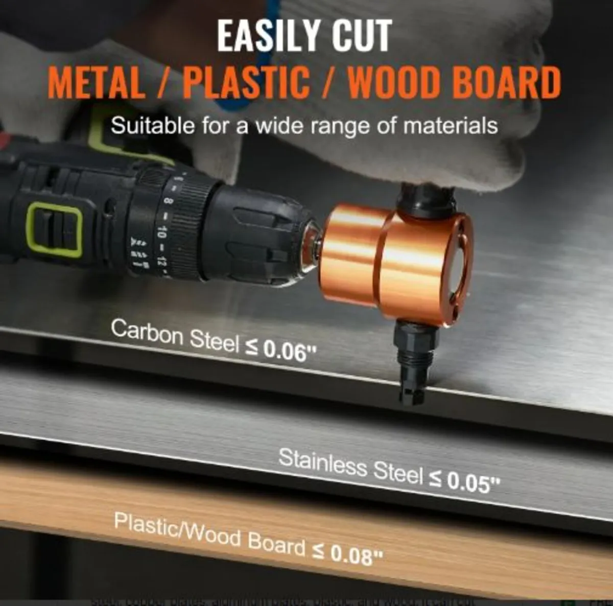 Double Head Sheet Nibbler Metal Cutter Power Drill - Image 3
