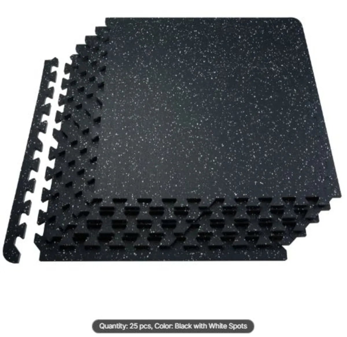 0.56 Inch Thick Gym Floor Mats, 25 Tiles Rubber - Image 1