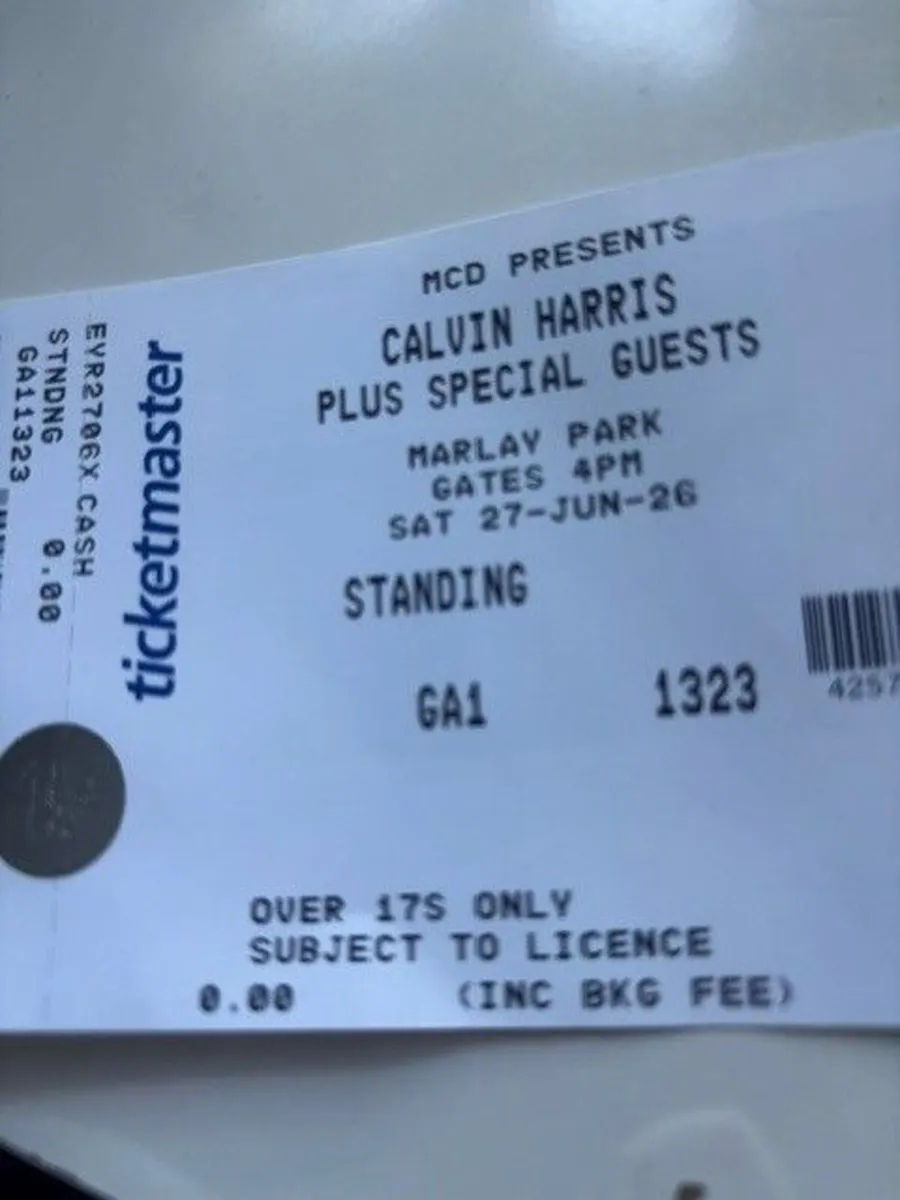 Calvin Harris Ticket x 1 Marlay Pk - Image 2