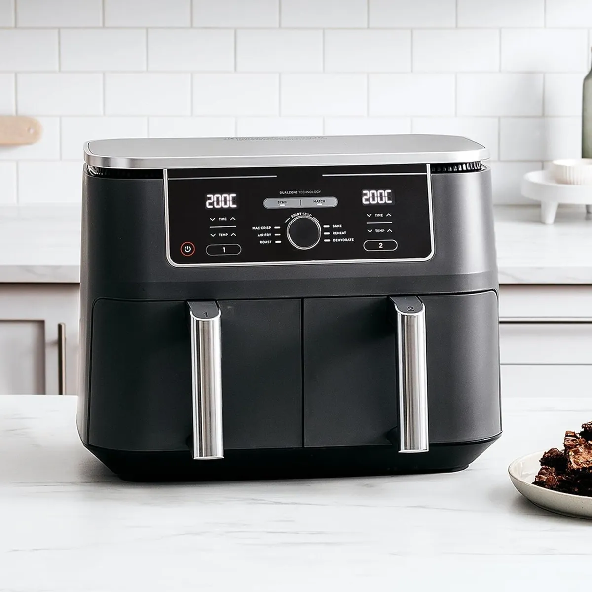 9.5L Air Fryer Dual Drawer 6 in1 (Duark Drawer) - Image 1