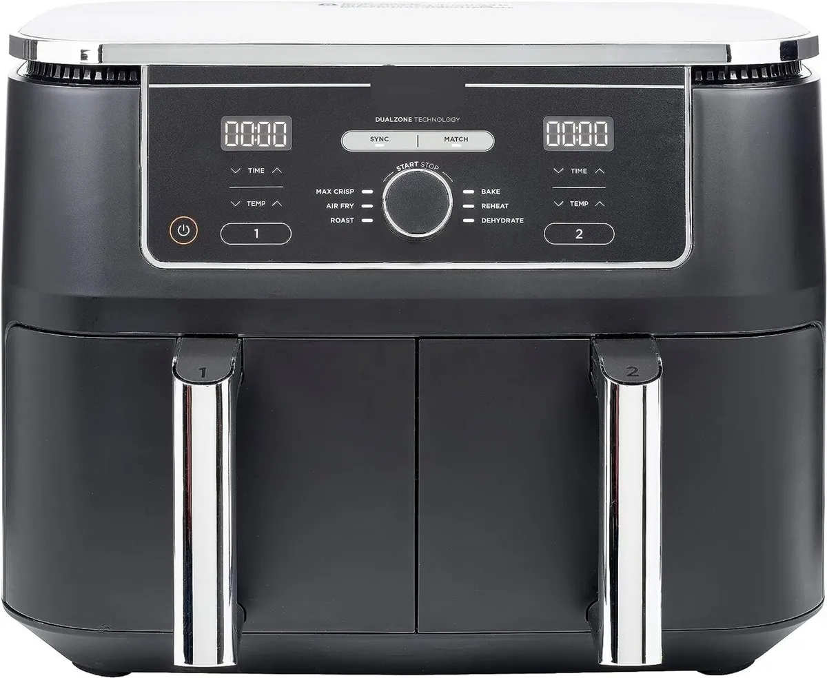 9.5L Air Fryer Dual Drawer 6 in1 (Duark Drawer) - Image 2
