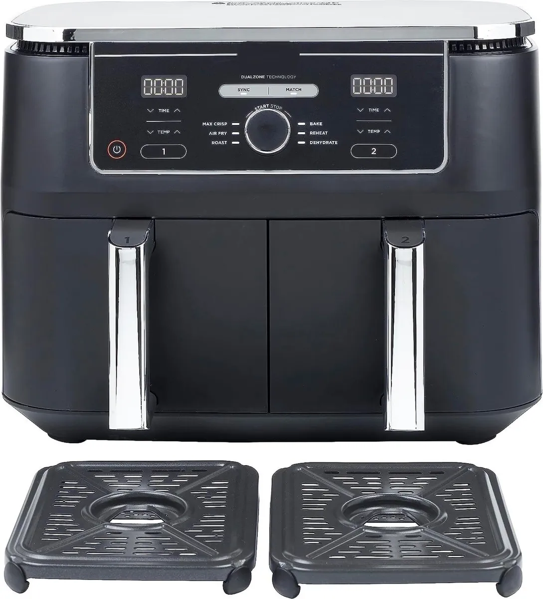 9.5L Air Fryer Dual Drawer 6 in1 (Duark Drawer) - Image 3