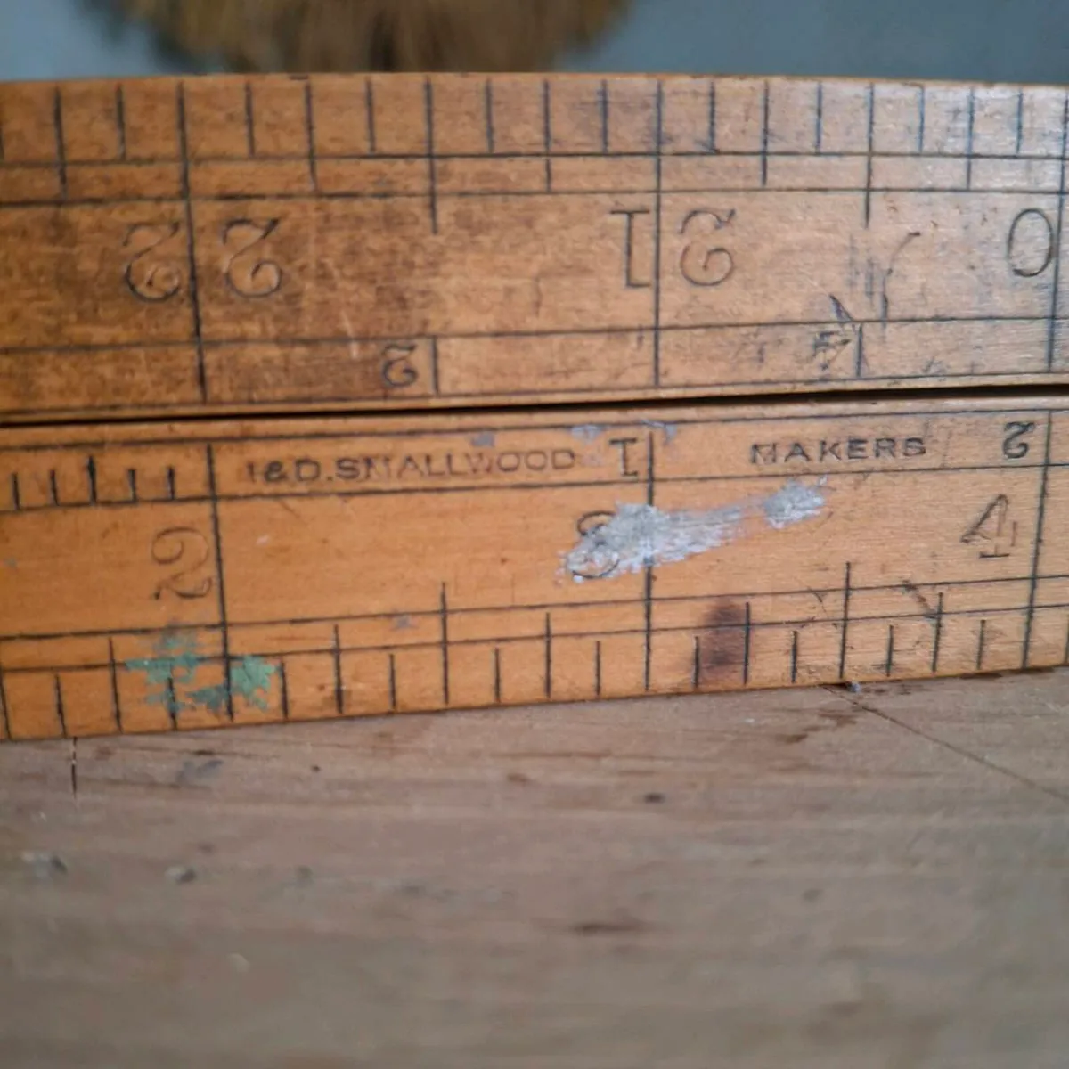 Antique Boxwood & Brass Folding Rulers - Image 4