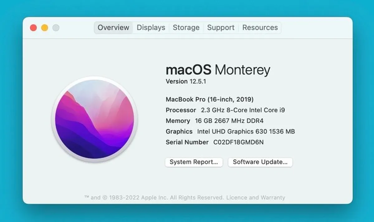 MacBook Pro (16-inch, 2019) Processor 2.3 GHz 8-Core Intel Core i9 Memory 16 GB 2667 MHz DDR4 Graphics Intel UHD Graphics 630 1536 MB - Image 2