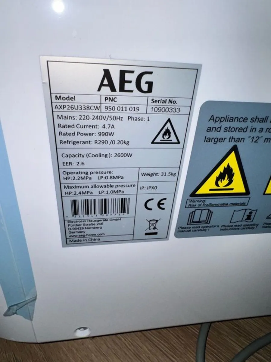 AEG Portable Air Conditioner AXP26U338CW - Image 2