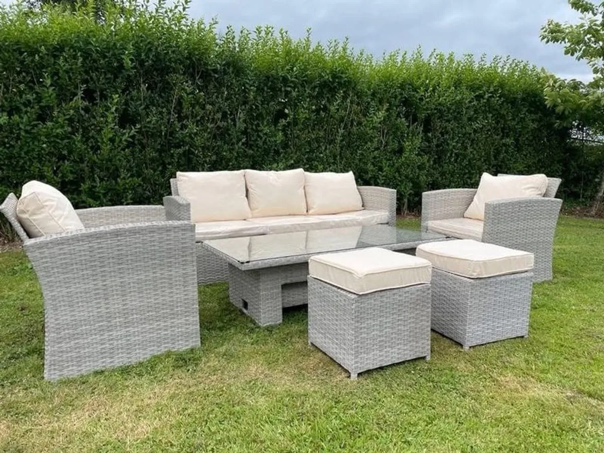 New Luxury Garden Rattan Furniture / Rising Dining Table / Sofa / Armchair / Delivery - Image 2