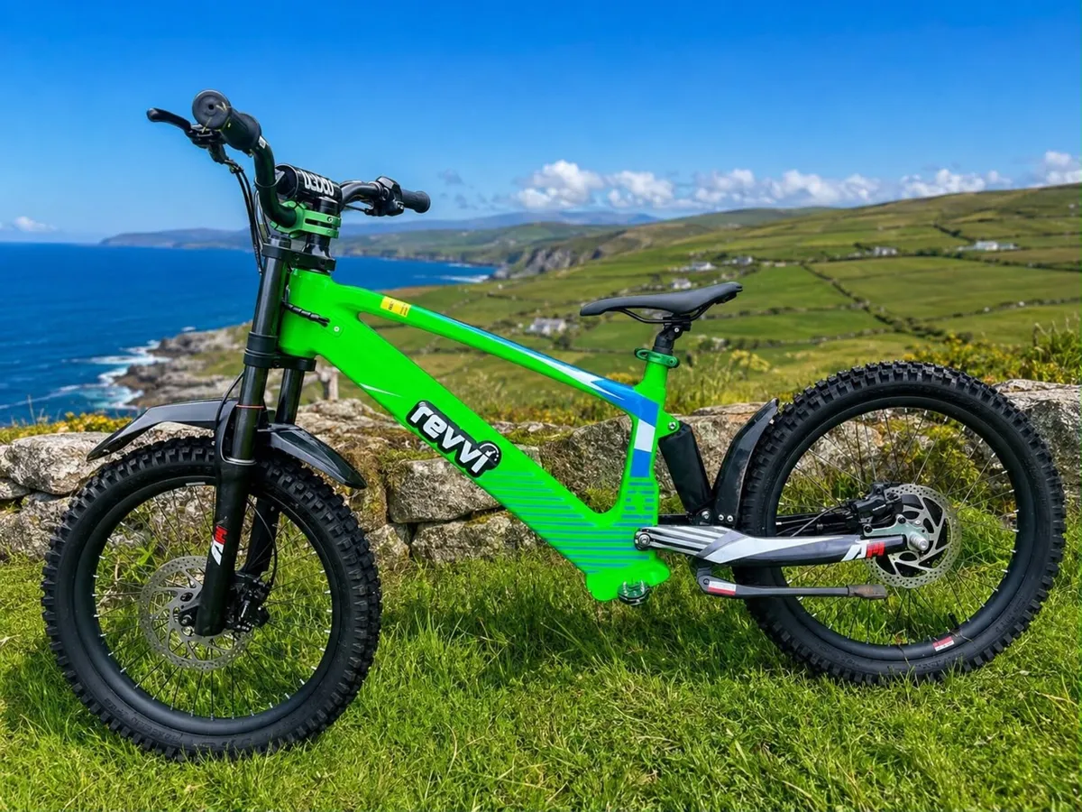 Revvi 18” 500W Child’s Electric Bike – Green - as - Image 1