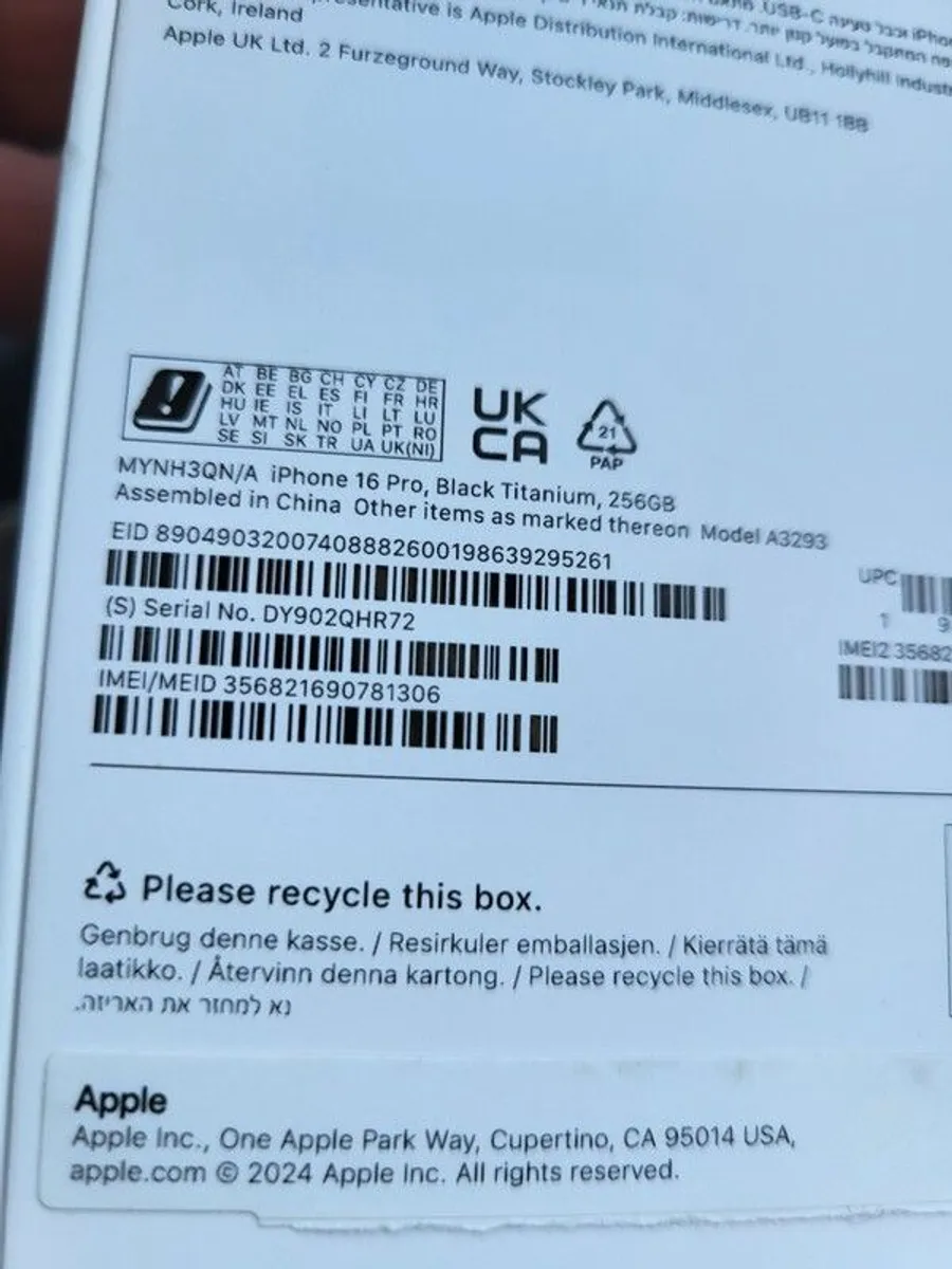 IPhone 16 Pro Space Black 256GB Sim Free Brand New Condition Grade A Fully Boxed BH92% Brand New Cable Brand New Torras Case Open to Trade or Swap - Image 2