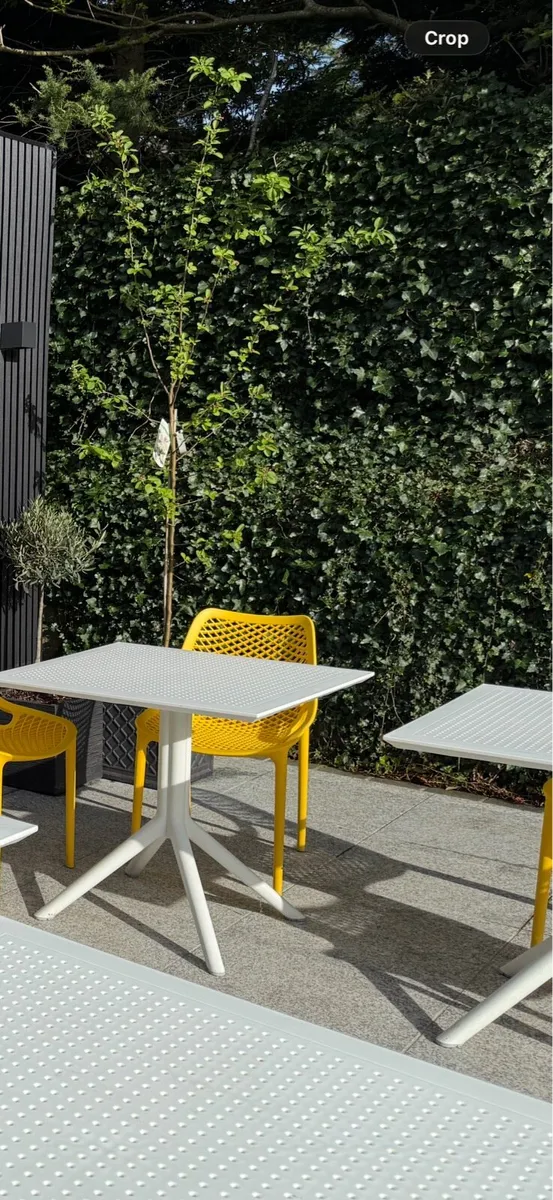Square tables white 80x80cm - Image 1