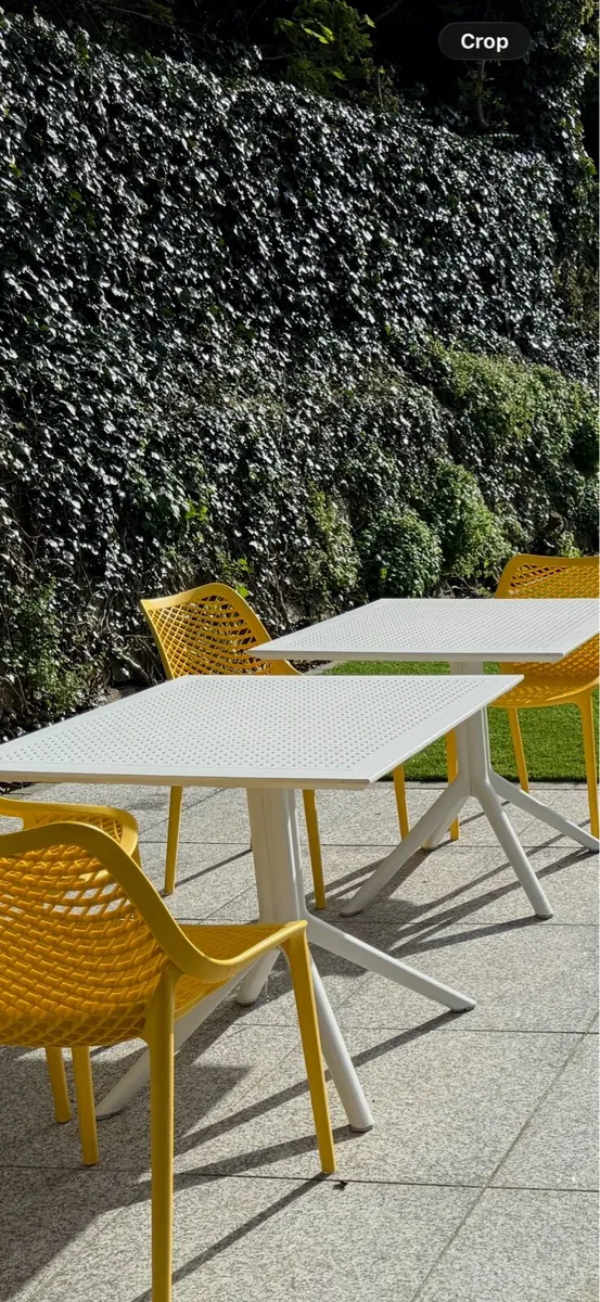 Square tables white 80x80cm - Image 2