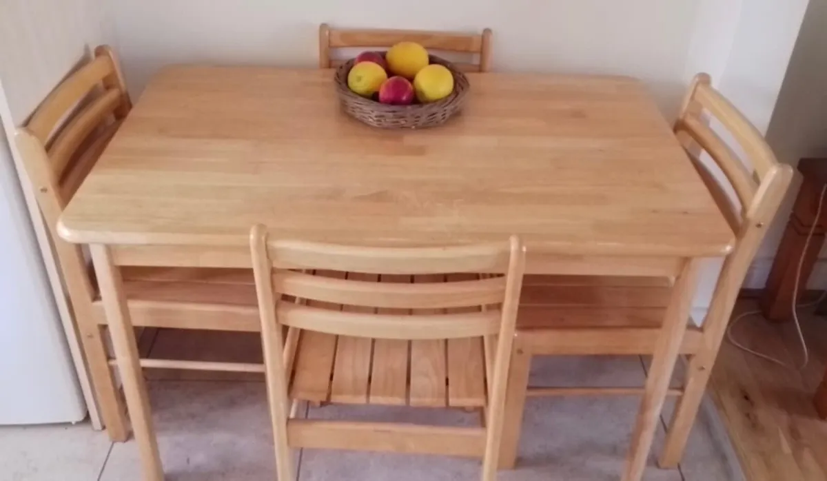 Beautiful Compact 4Ft Wooden Kitchen Dining Table