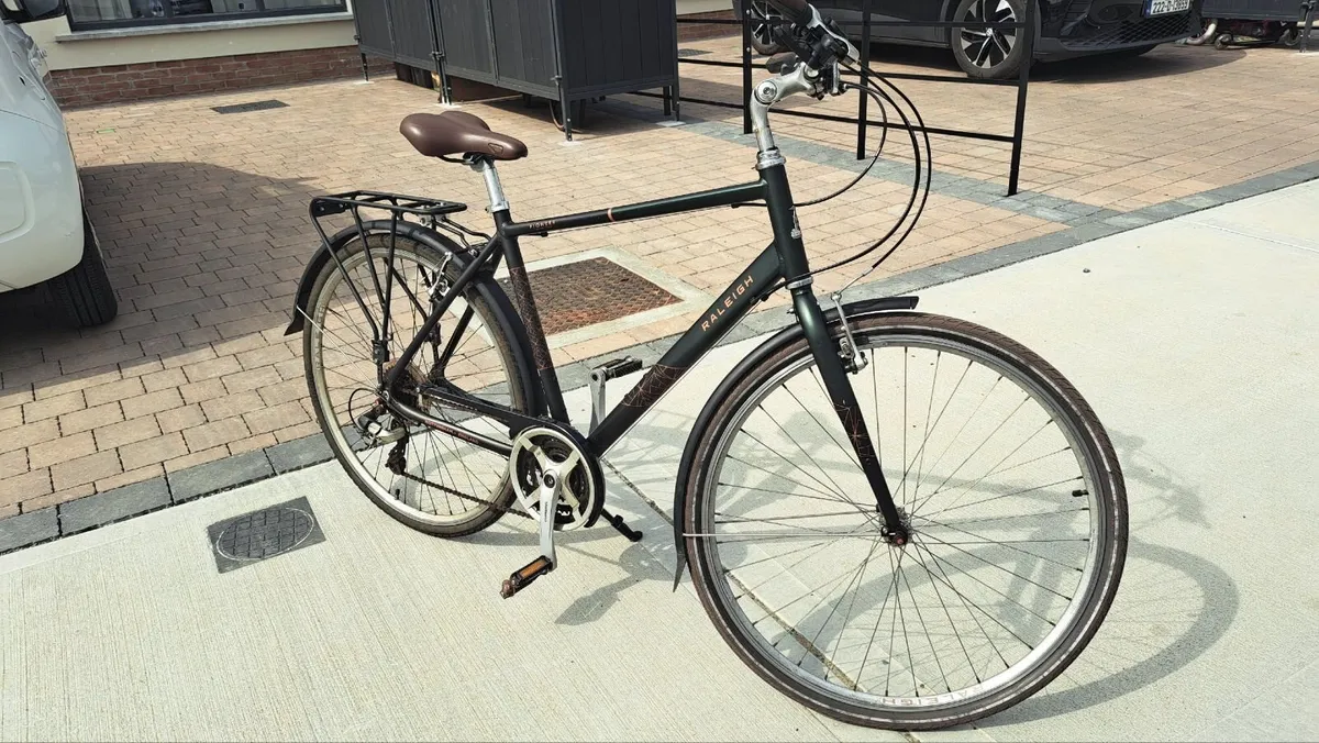 Raleigh Pioneer Grand Tour Hybrid Bike in Green - Image 1