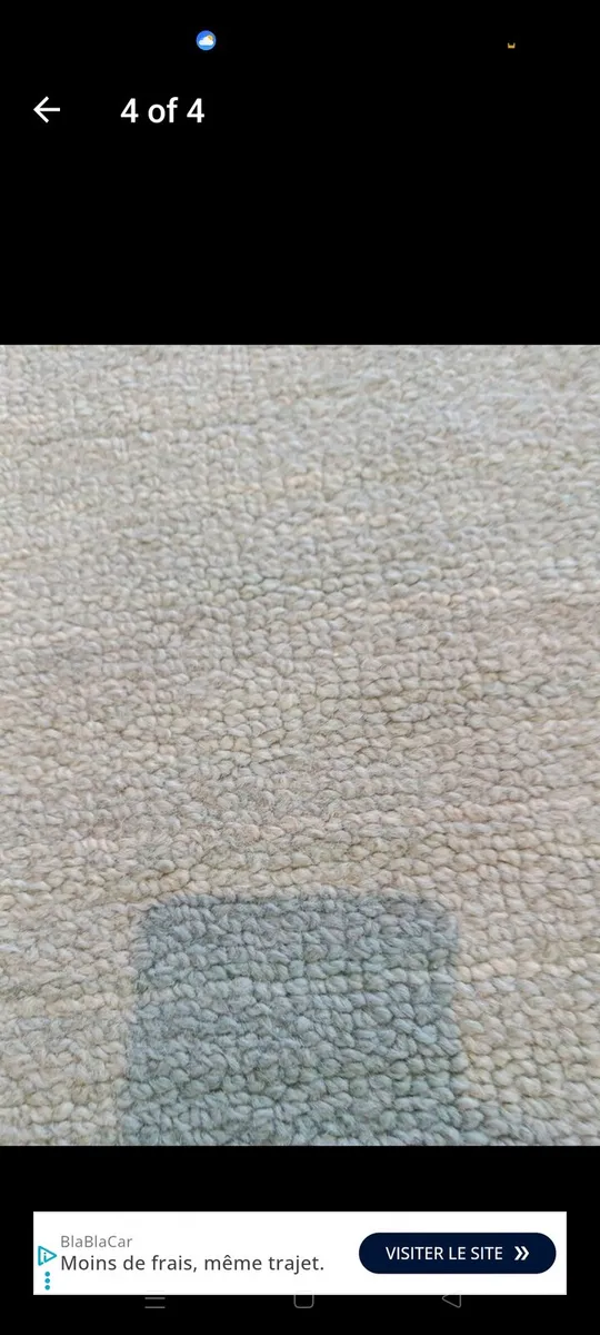Wool rug soft green colour 122 x 183 - Image 4