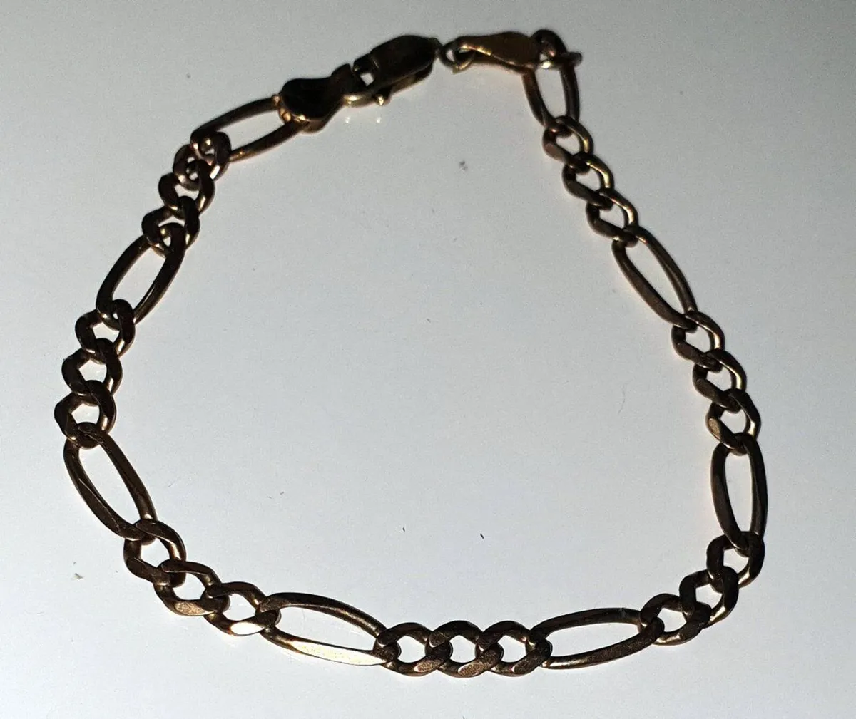 Vintage 9ct Gold Figaro Bracelet - Image 4