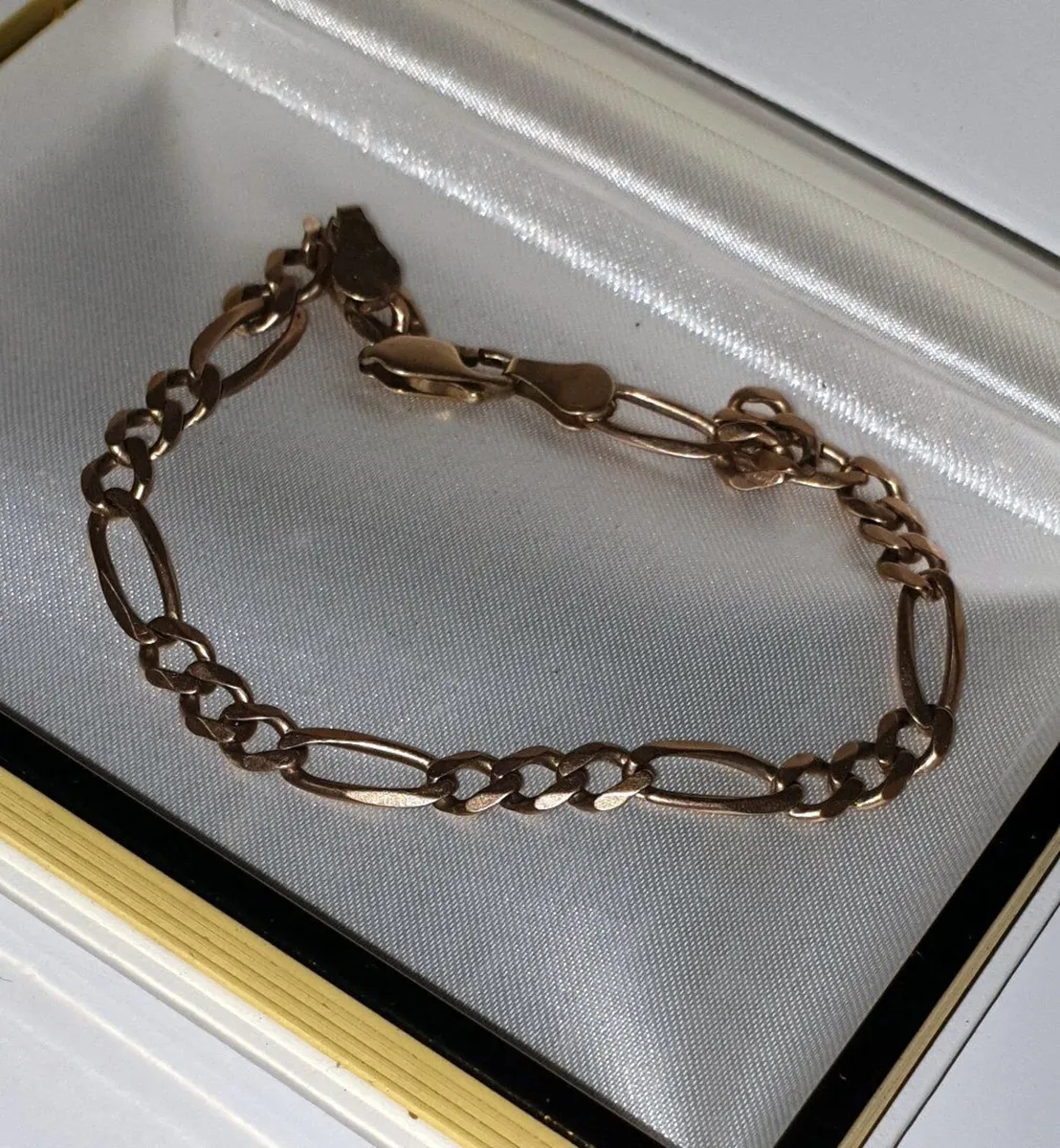 Vintage 9ct Gold Figaro Bracelet - Image 1